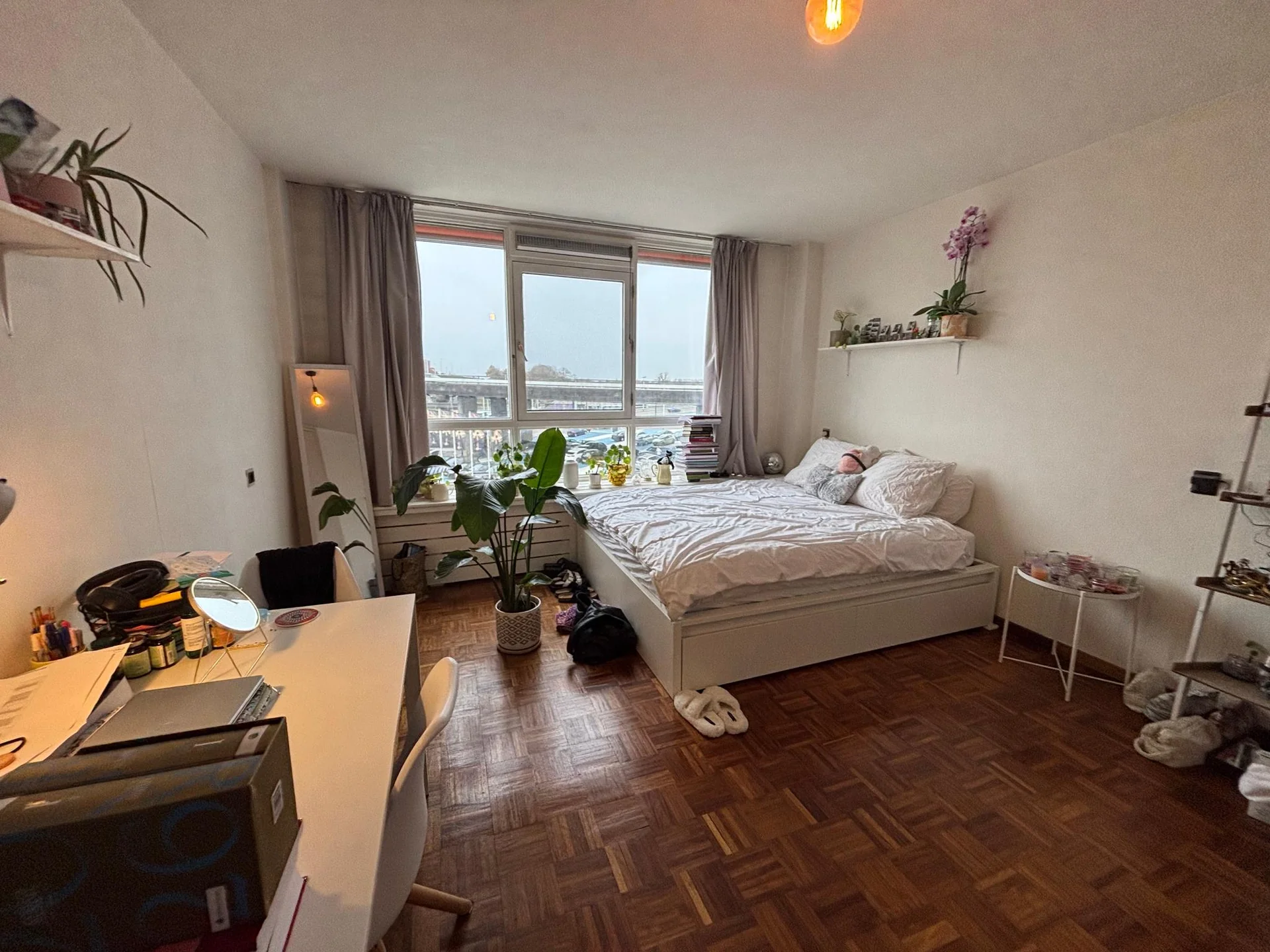 geblurde versie van de foto als achtergrond