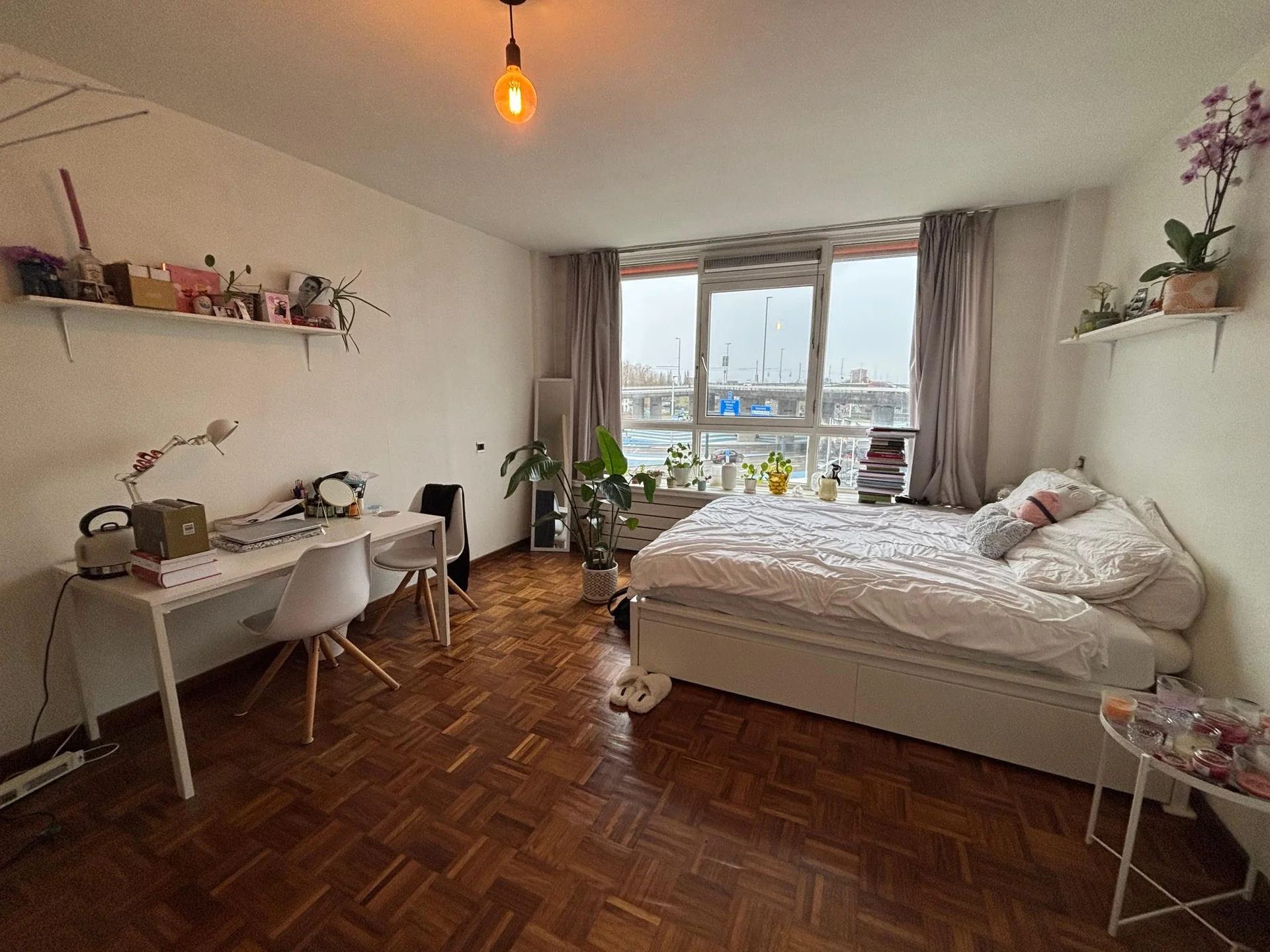 geblurde versie van de foto als achtergrond