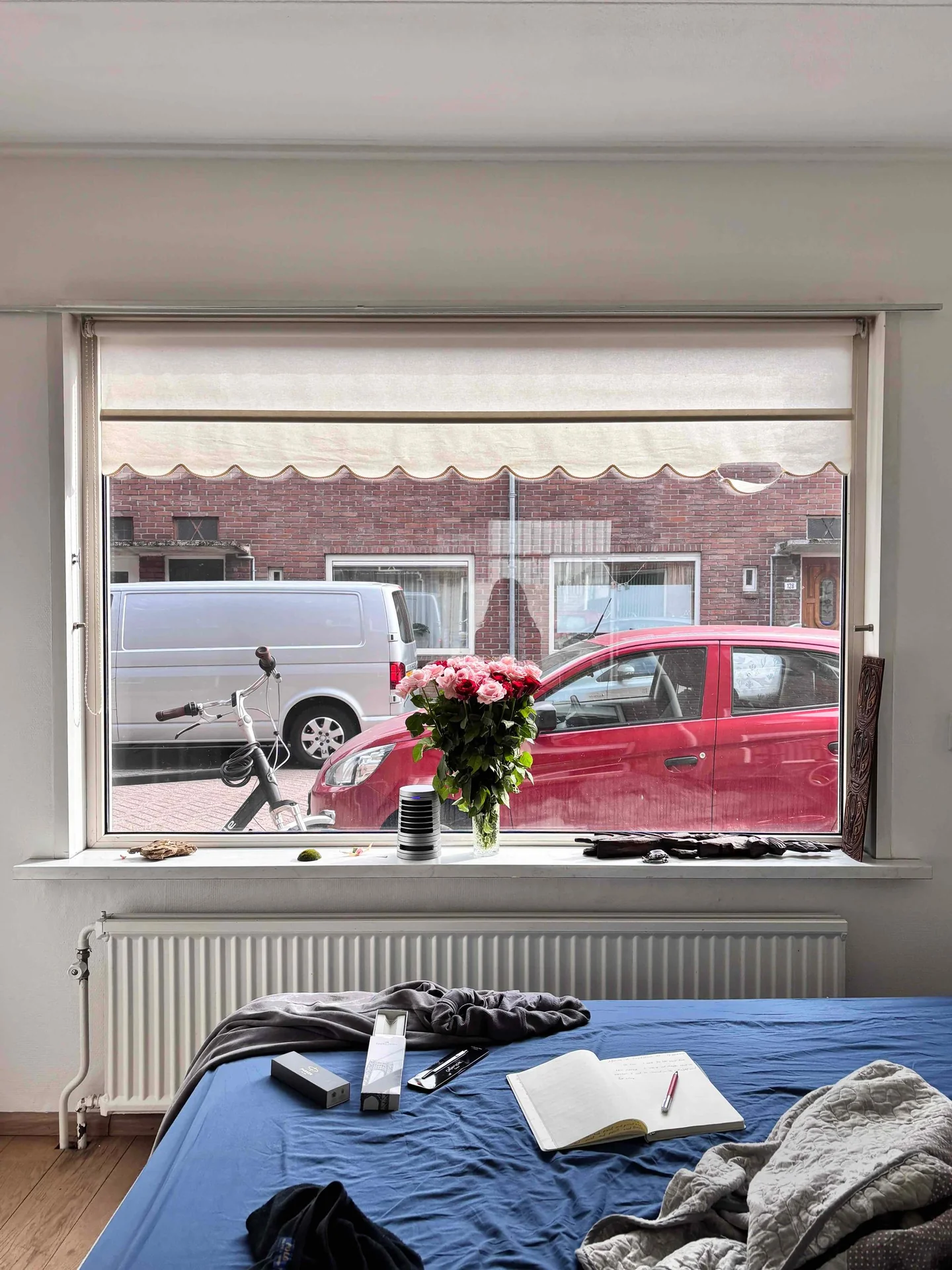 geblurde versie van de foto als achtergrond