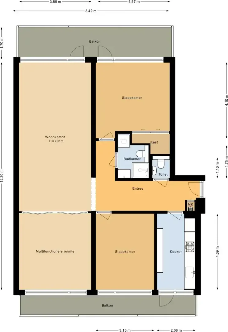 Foto van de Appartement gelegen aan de Mensinge in Amsterdam