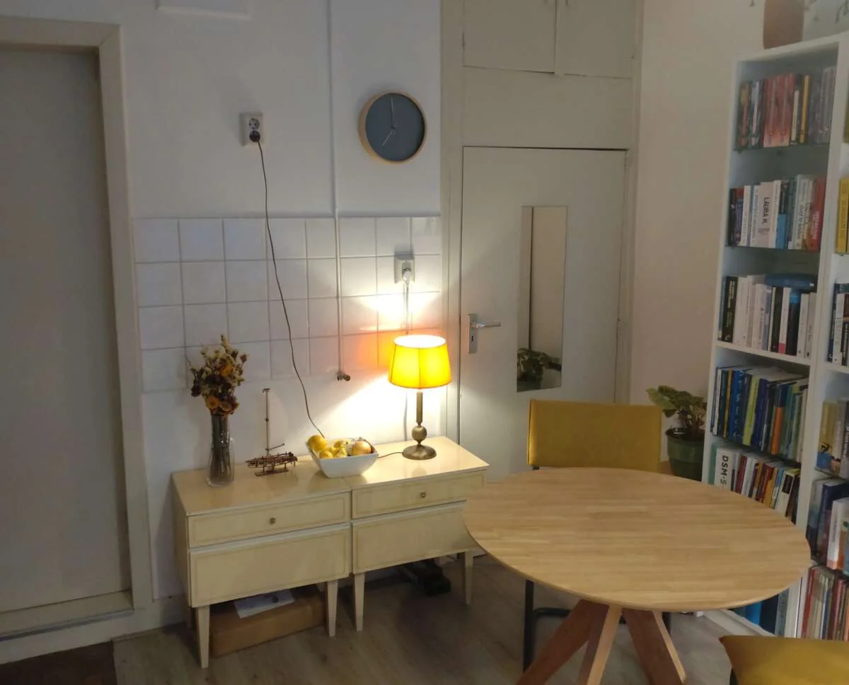 geblurde versie van de foto als achtergrond