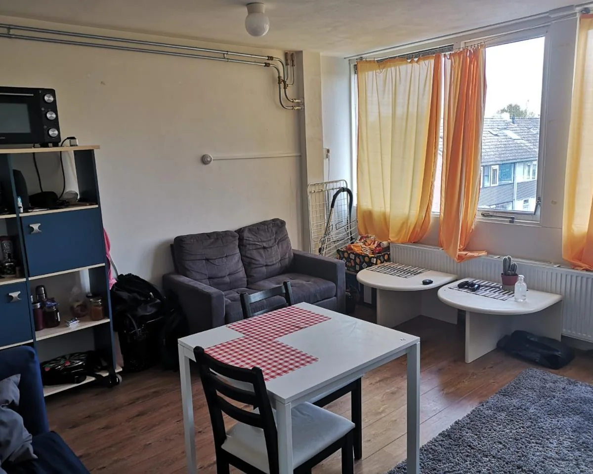 geblurde versie van de foto als achtergrond