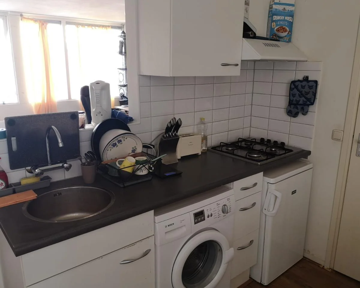 geblurde versie van de foto als achtergrond