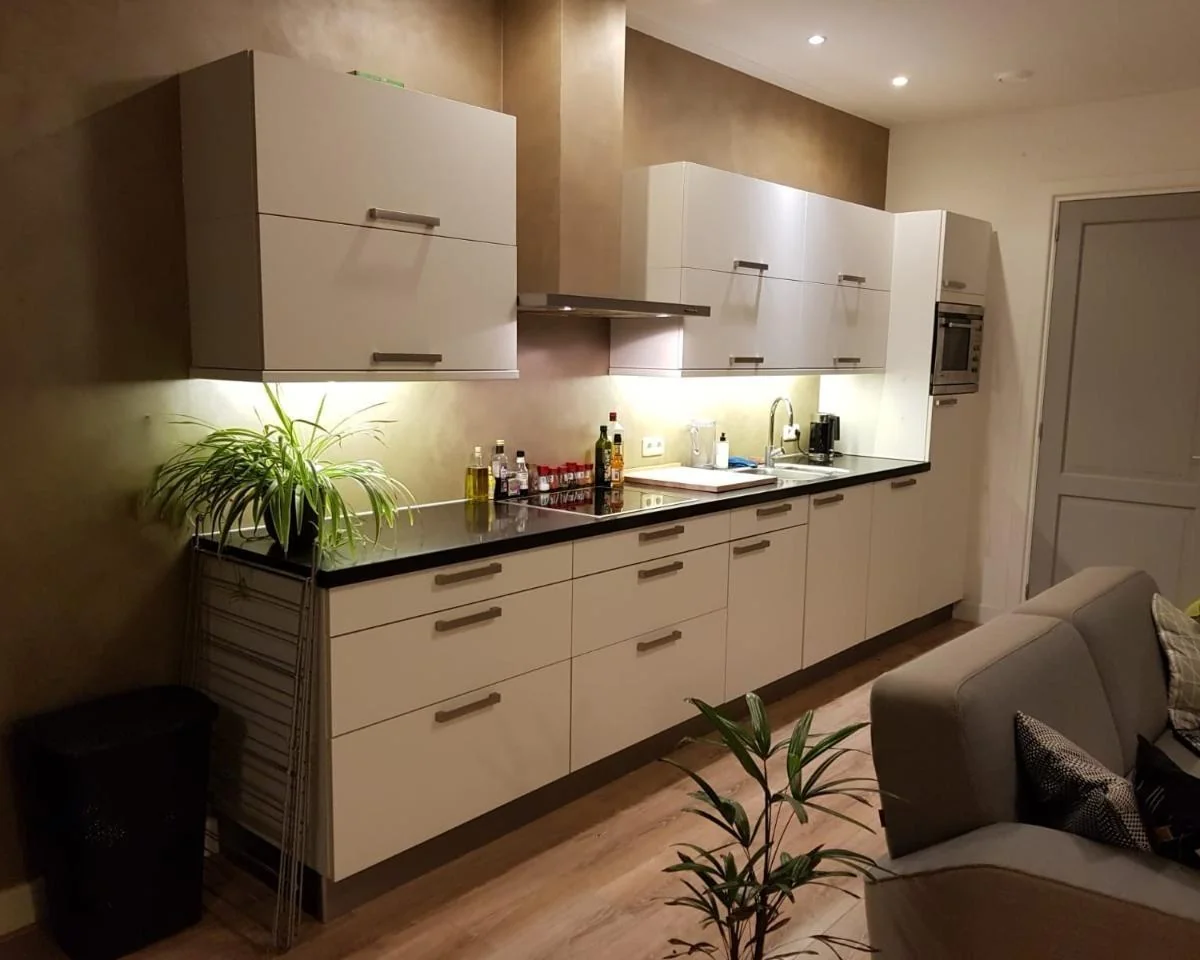 geblurde versie van de foto als achtergrond