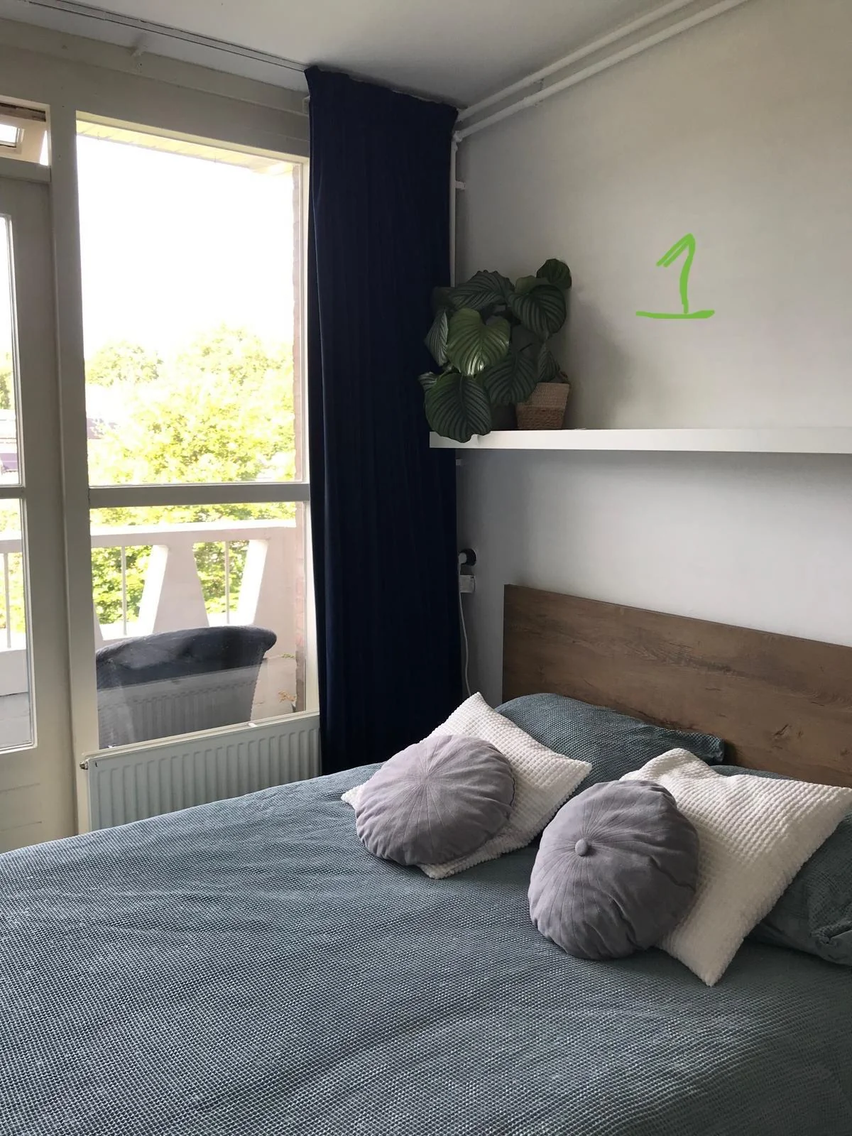 geblurde versie van de foto als achtergrond