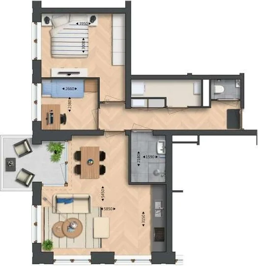 Foto van de Appartement gelegen aan de Müllerkade in Rotterdam