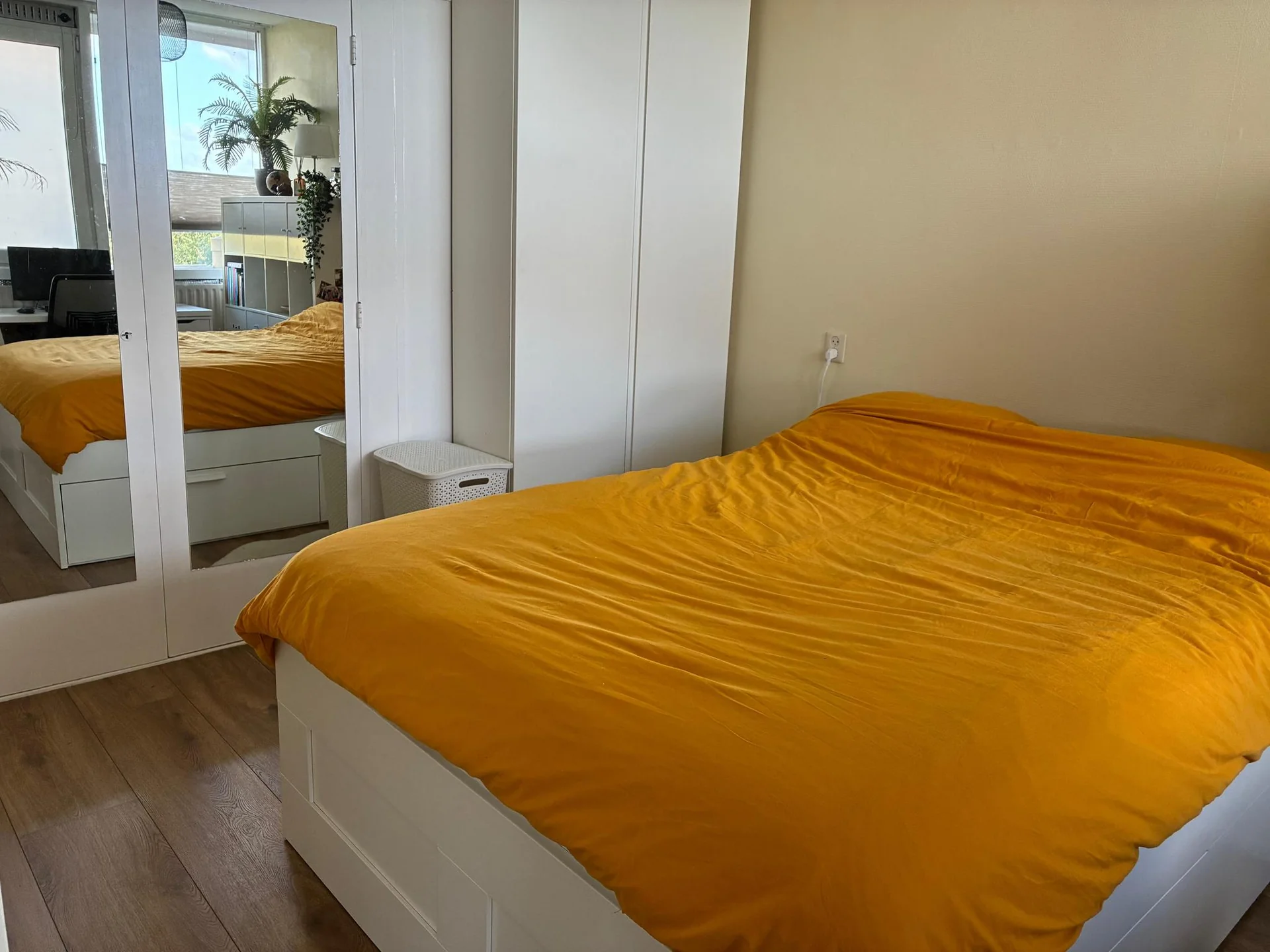 geblurde versie van de foto als achtergrond