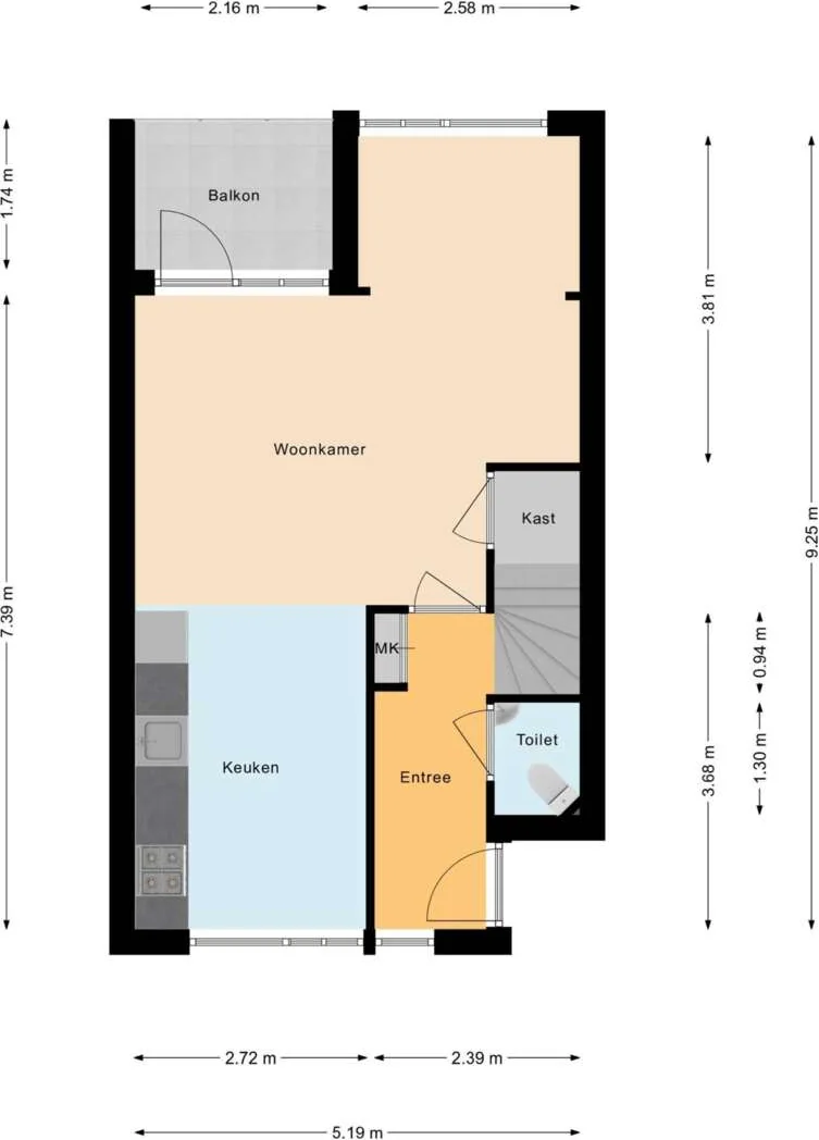 Foto van de Appartement gelegen aan de Kaatsbaan in Bergen op Zoom