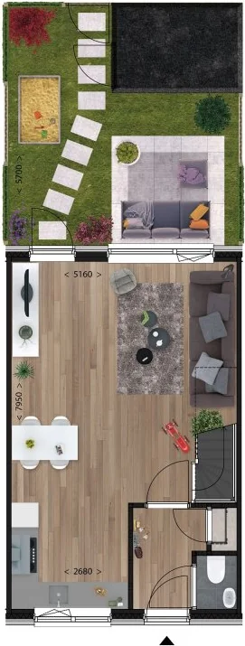 Foto van de Appartement gelegen aan de Pelikaanstraat in Groningen