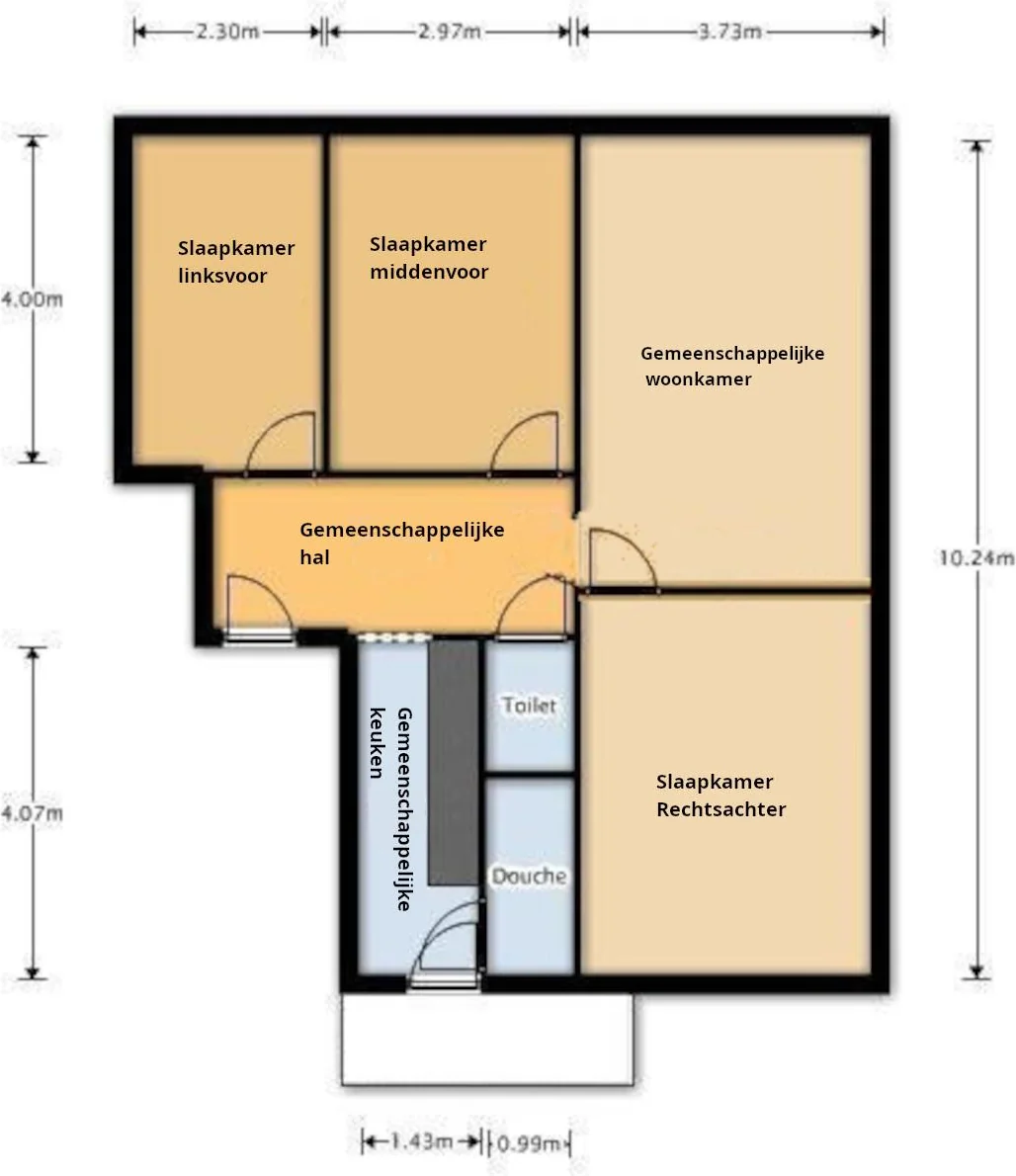 Foto van de Kamer gelegen aan de Van Bijnkershoeklaan in Utrecht