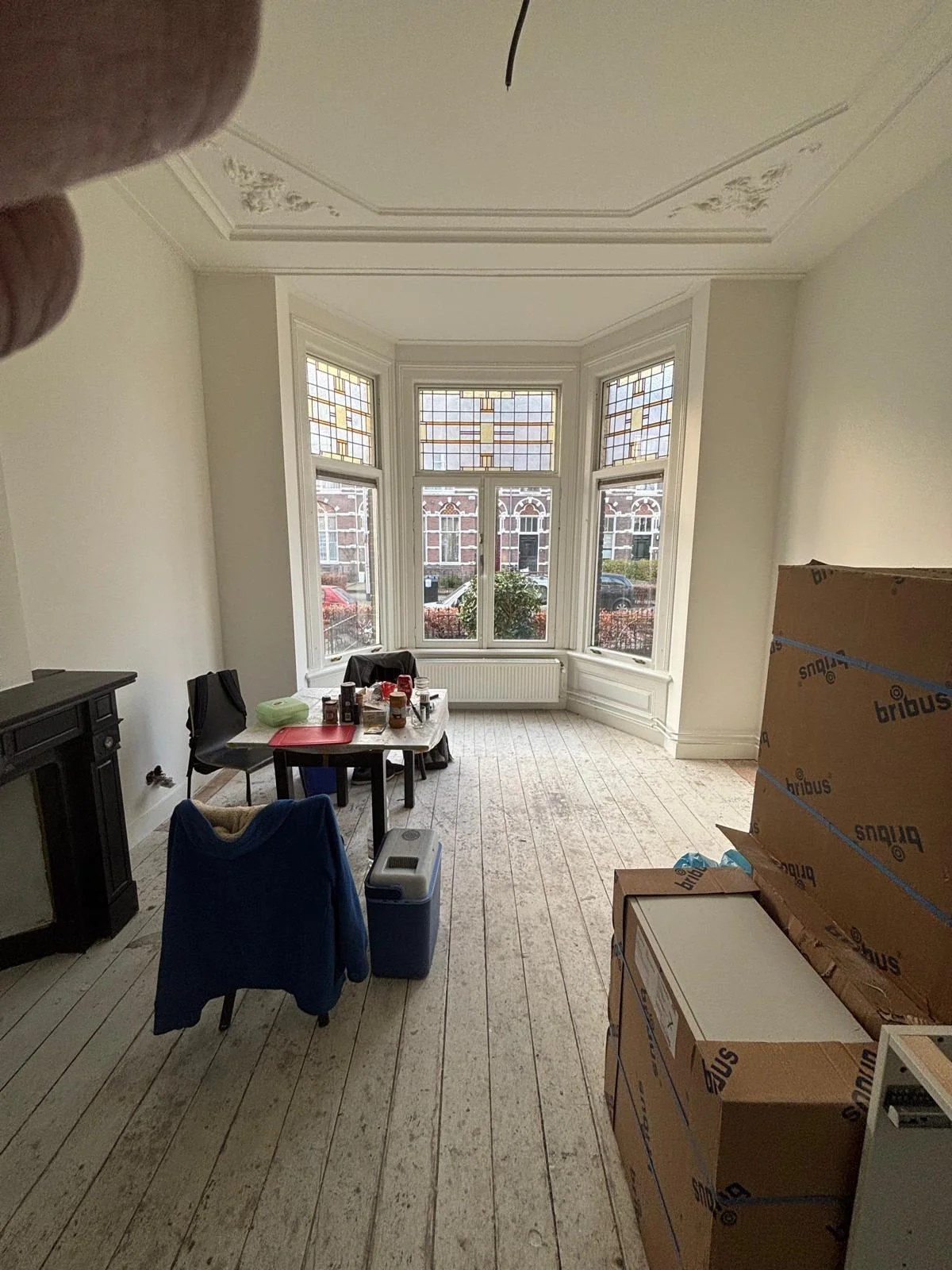 geblurde versie van de foto als achtergrond