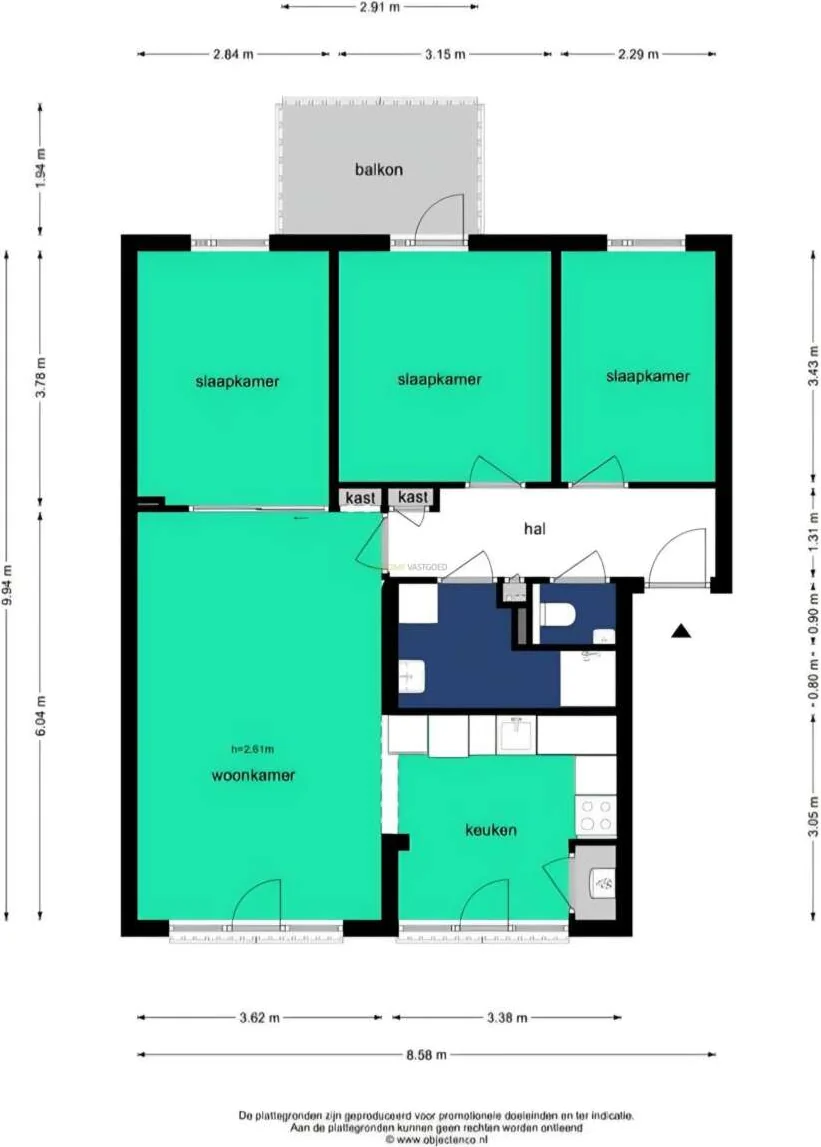 Foto van de Appartement gelegen aan de Spaaklaan in Utrecht