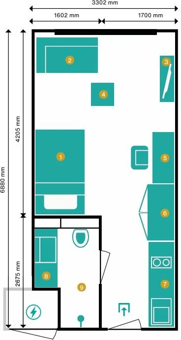 Foto van de Studio gelegen aan de Moermanskkade in Amsterdam