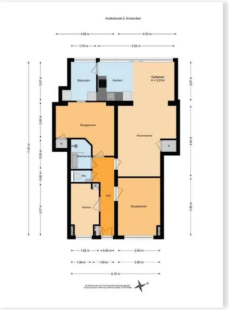 Foto van de Appartement gelegen aan de Aurikelstraat in Amsterdam
