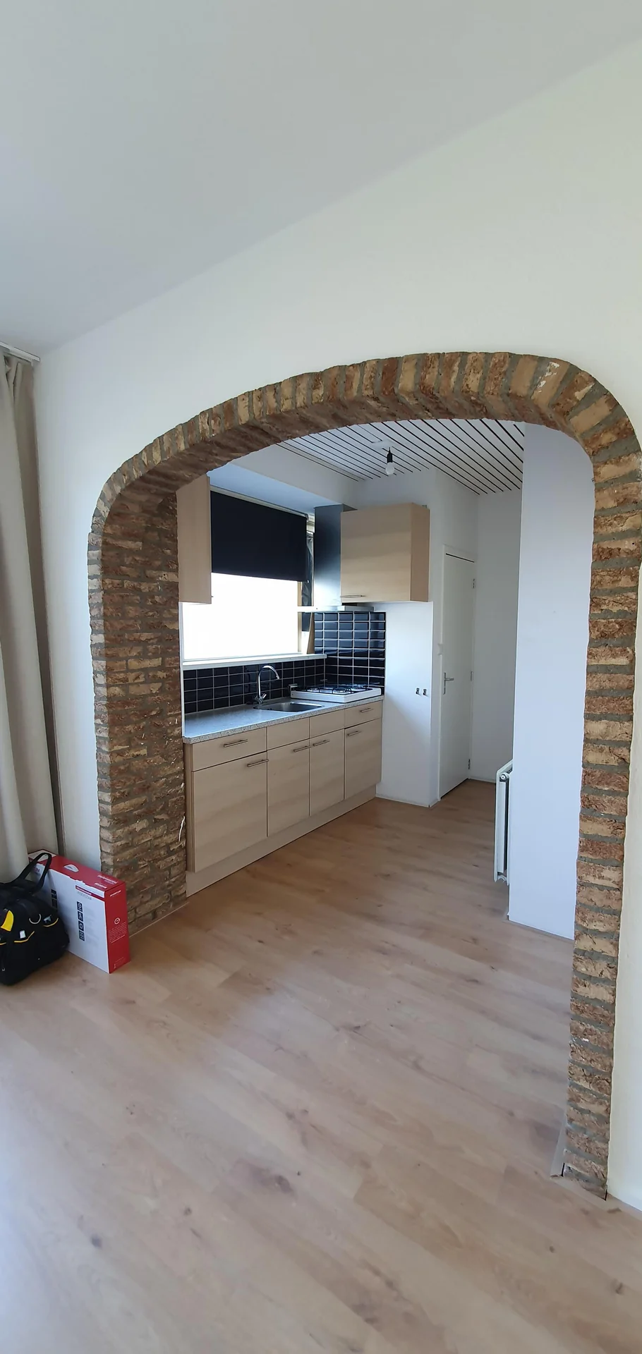 geblurde versie van de foto als achtergrond