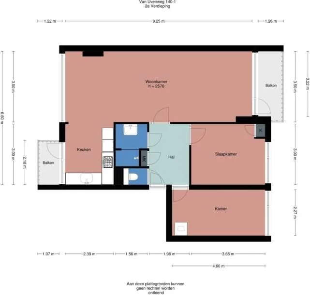 Foto van de Appartement gelegen aan de Van Uvenweg in Wageningen