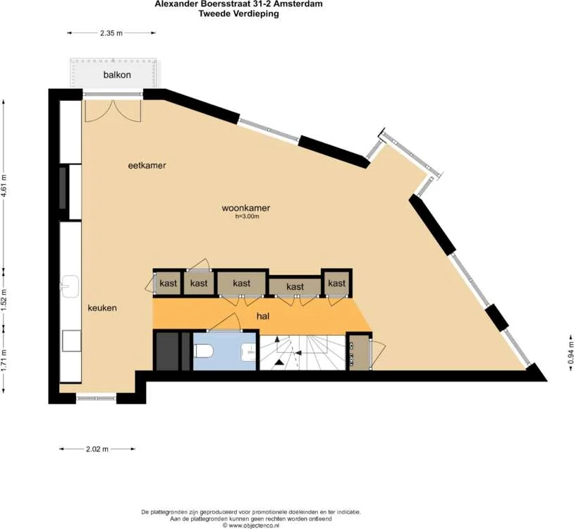 Foto van de Appartement gelegen aan de Alexander Boersstraat in Amsterdam