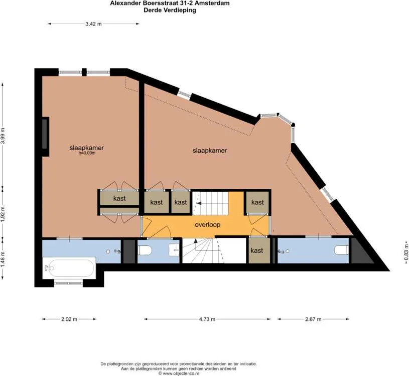 Foto van de Appartement gelegen aan de Alexander Boersstraat in Amsterdam