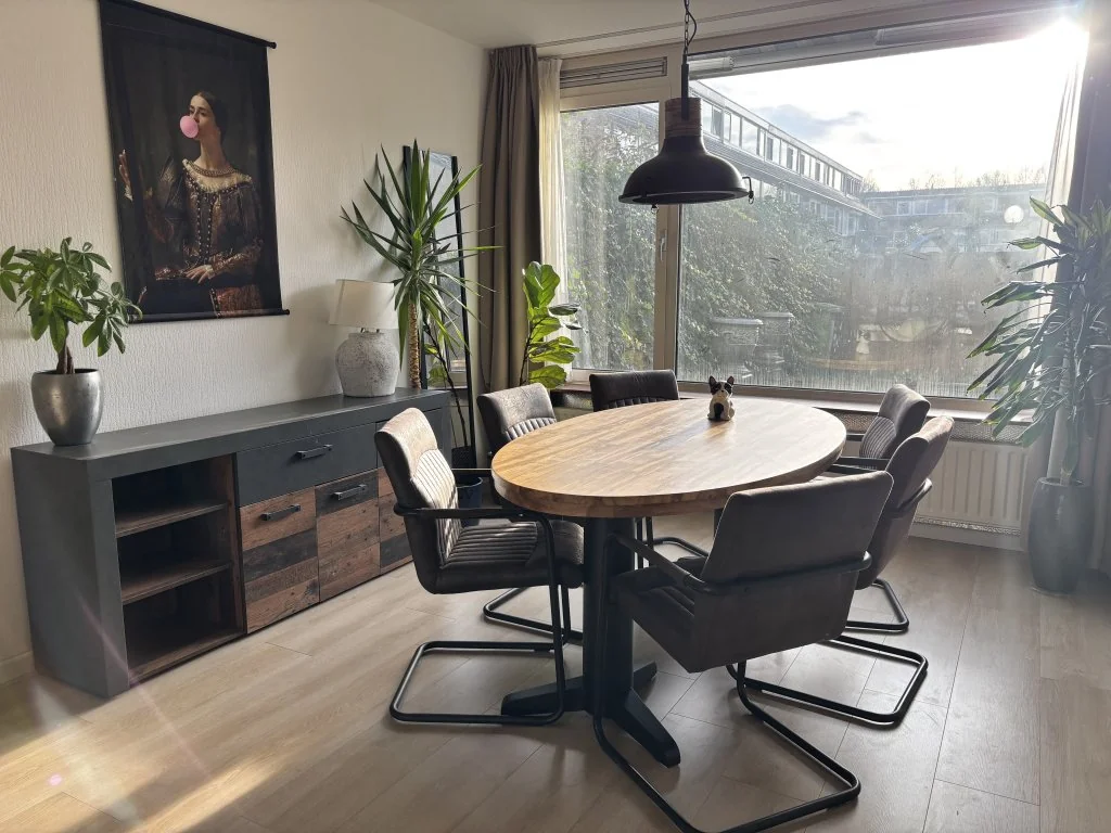 geblurde versie van de foto als achtergrond