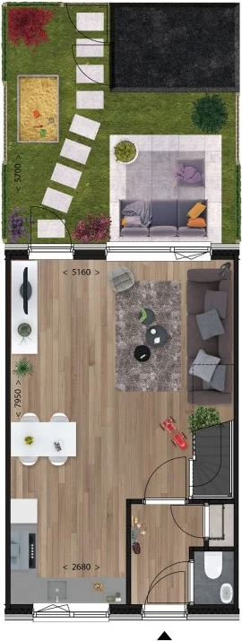 Foto van de Appartement gelegen aan de Pelikaanstraat in Groningen