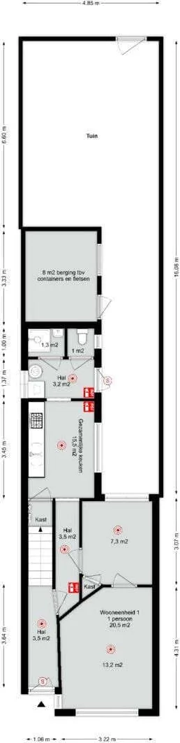 Foto van de Appartement gelegen aan de Hart van Brabantlaan in Tilburg