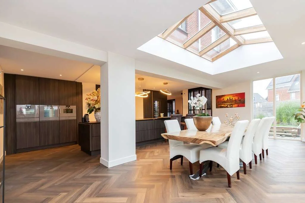 geblurde versie van de foto als achtergrond