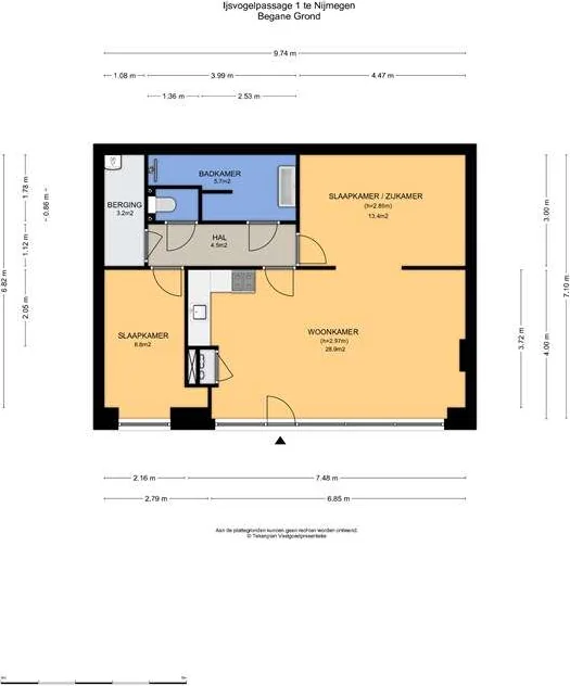 Foto van de Appartement gelegen aan de IJsvogelpassage in Nijmegen