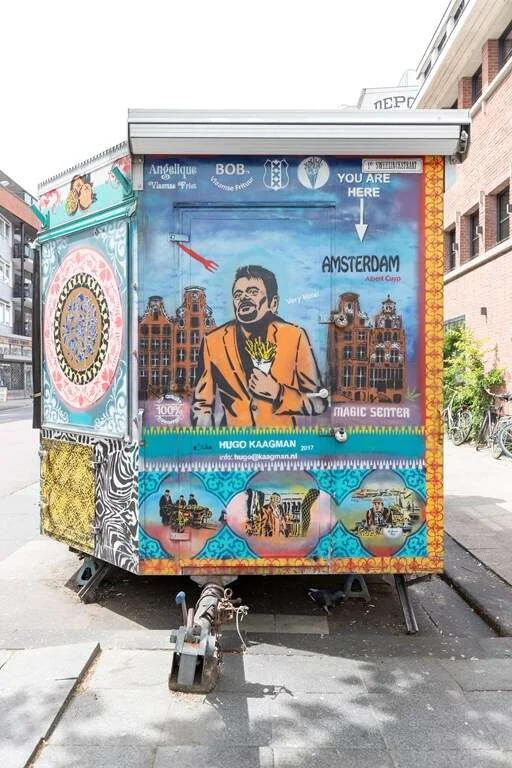 geblurde versie van de foto als achtergrond