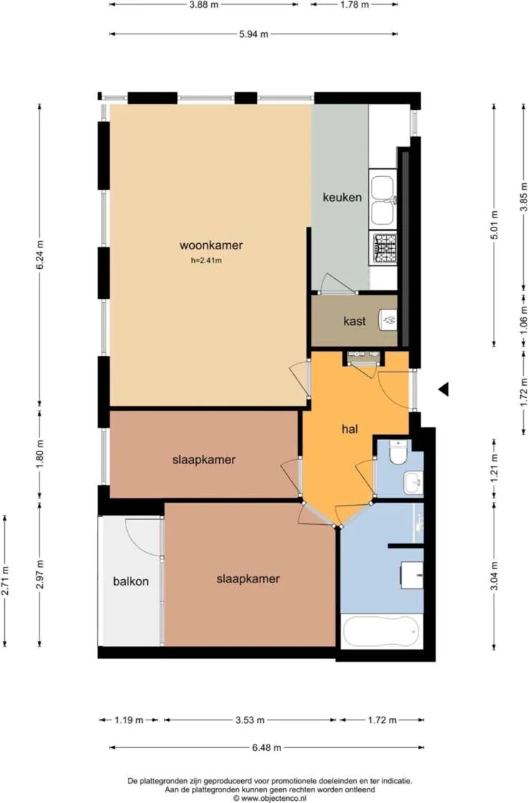 Foto van de Appartement gelegen aan de Catharijnekade in Utrecht