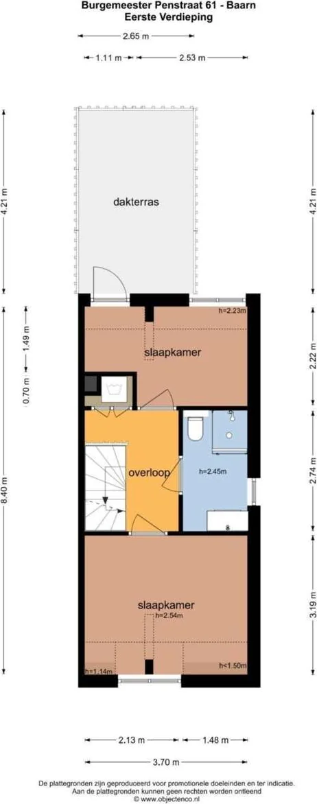 Foto van de Appartement gelegen aan de Burgemeester Penstraat in Baarn