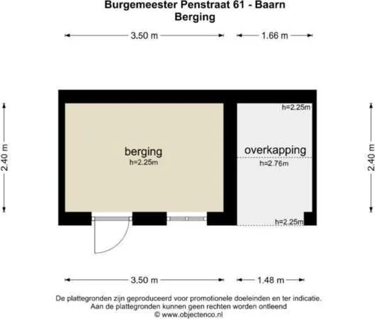 Foto van de Appartement gelegen aan de Burgemeester Penstraat in Baarn