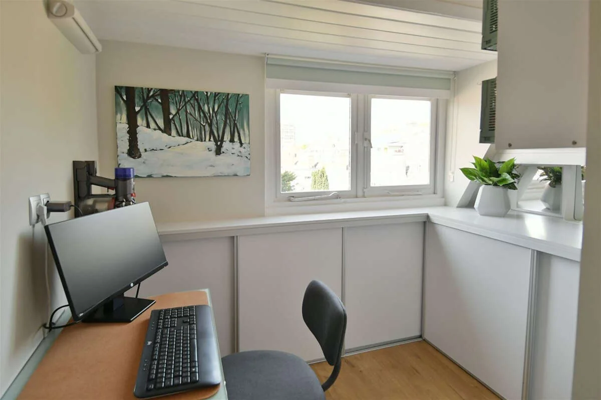 geblurde versie van de foto als achtergrond