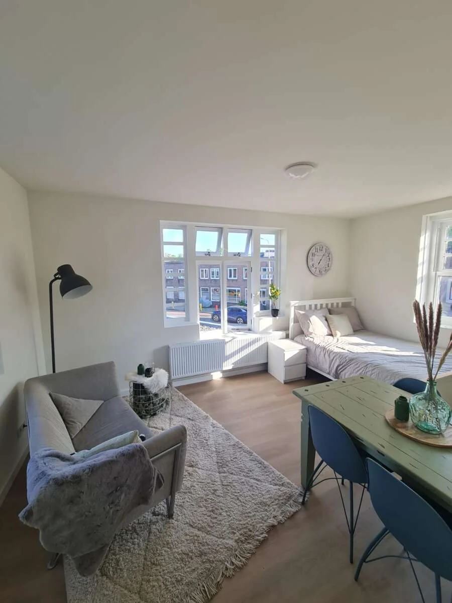 geblurde versie van de foto als achtergrond