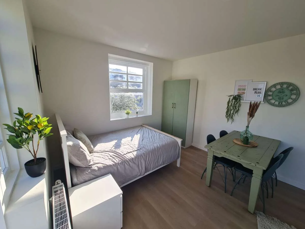 geblurde versie van de foto als achtergrond