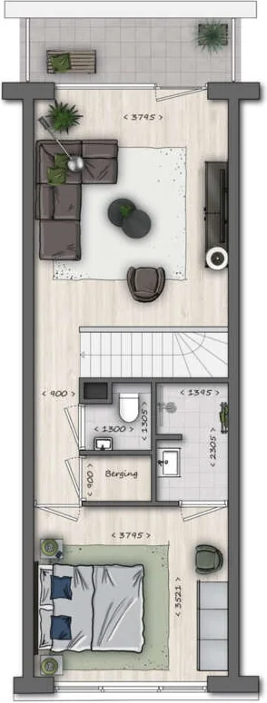 Foto van de Appartement gelegen aan de Noordstraat in Tilburg