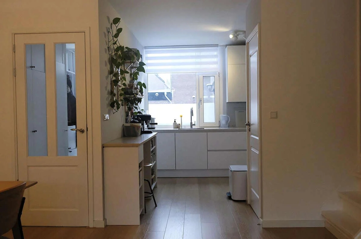 geblurde versie van de foto als achtergrond