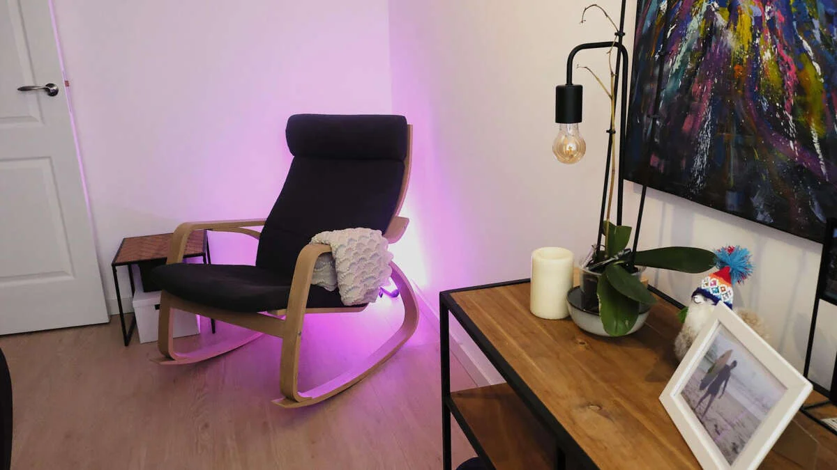 geblurde versie van de foto als achtergrond