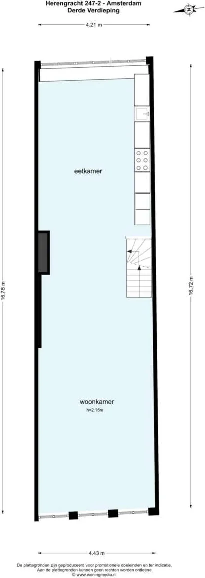 Foto van de Appartement gelegen aan de Herengracht in Amsterdam