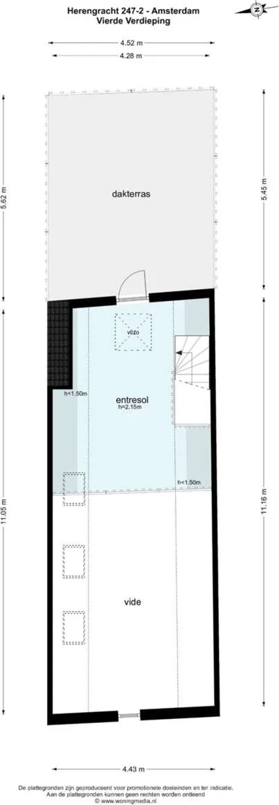 Foto van de Appartement gelegen aan de Herengracht in Amsterdam