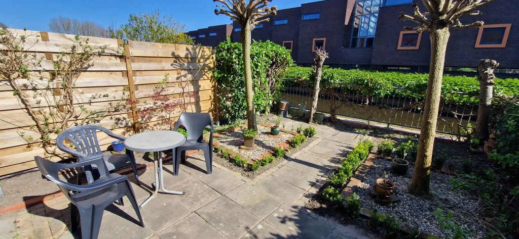 geblurde versie van de foto als achtergrond