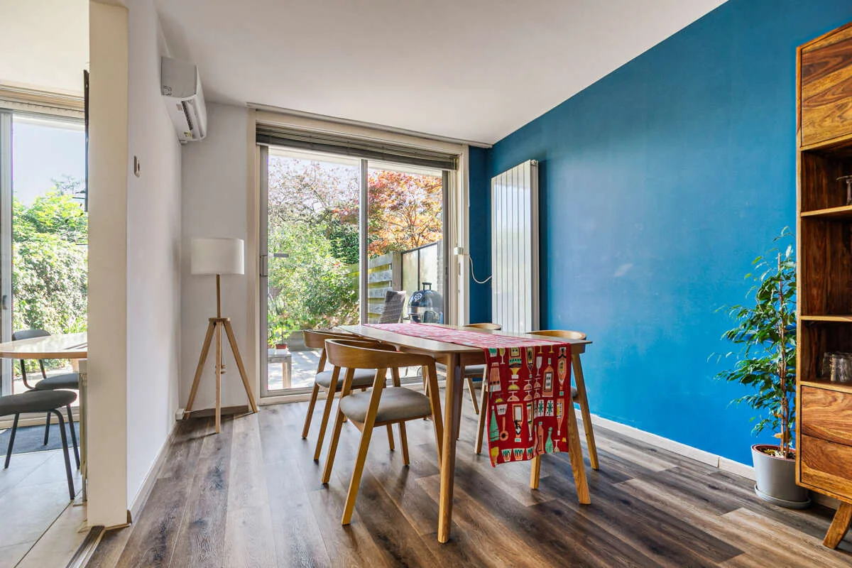 geblurde versie van de foto als achtergrond