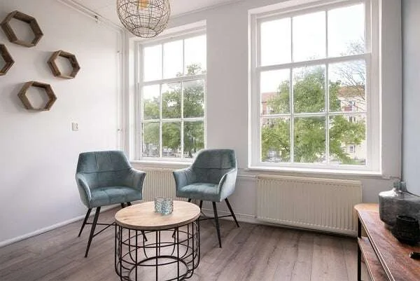 geblurde versie van de foto als achtergrond