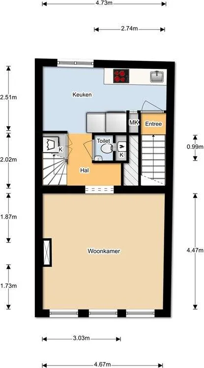 Foto van de Appartement gelegen aan de Papestraat in Den Haag