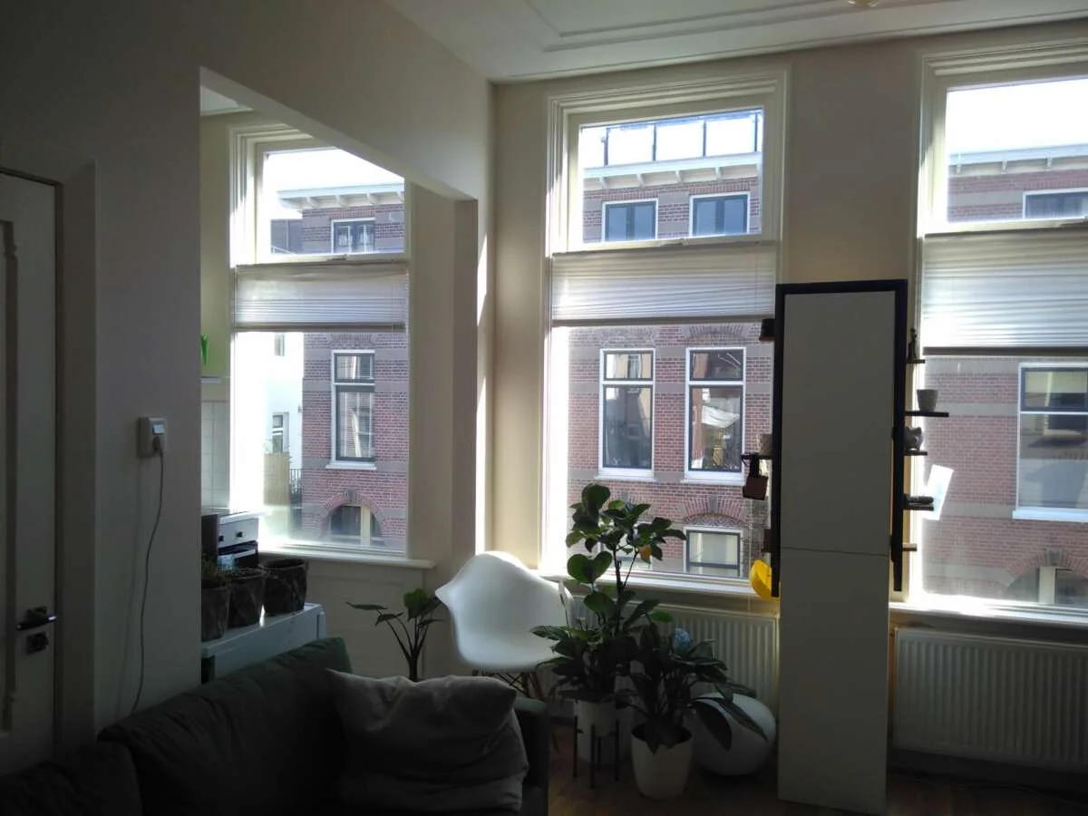 geblurde versie van de foto als achtergrond