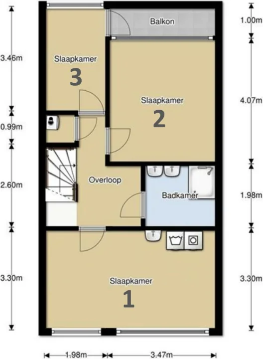 Foto van de Kamer gelegen aan de Generaal Coenderslaan in Eindhoven