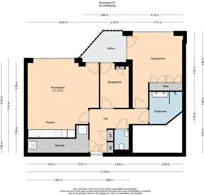 Foto van de Appartement gelegen aan de Grasweg in Amsterdam