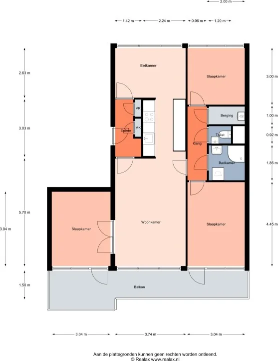 Foto van de Appartement gelegen aan de Sloep in Groningen