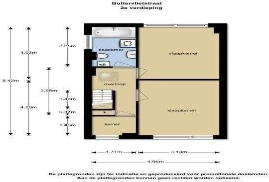 Foto van de Appartement gelegen aan de Buttervlietstraat in Rotterdam