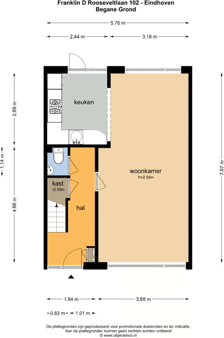 Foto van de Appartement gelegen aan de Franklin D Rooseveltlaan in Eindhoven