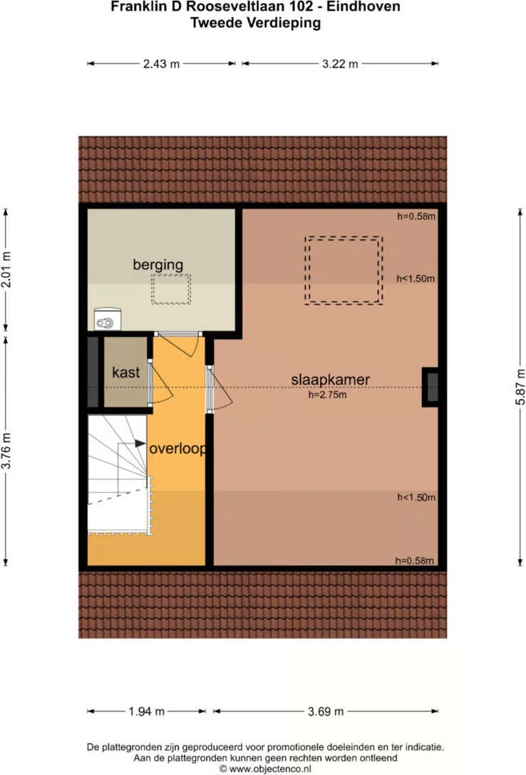 Foto van de Appartement gelegen aan de Franklin D Rooseveltlaan in Eindhoven